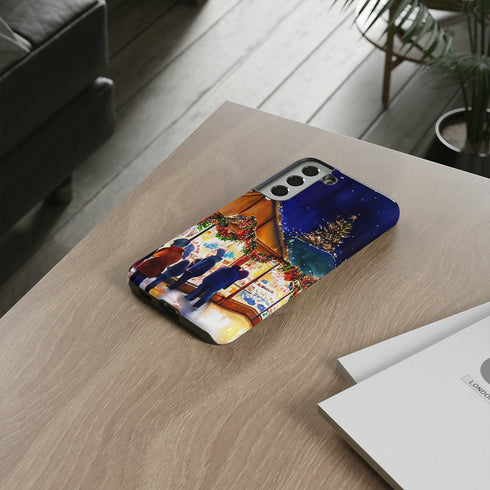 Shopping at the Christmas Market - Impact Resistant Phone Case
